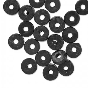 Heishi Rondelles Coco 9 mm black x 20