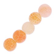 Beads Cracked Agate 4 mm Orange x20