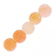 Beads Cracked Agate 4 mm Orange x20