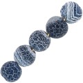 Beads Cracked Agate 6 mm Blue Jean x15