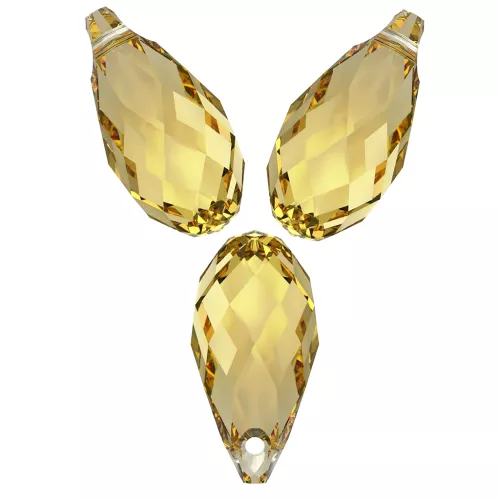 Swarovski 6010 drops 11x5.5 mm - ReCreated Dark Jonquil x4