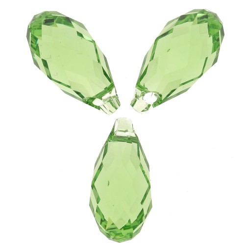 Swarovski 6010 11x5.5 mm drops - ReCreated Peridot x4