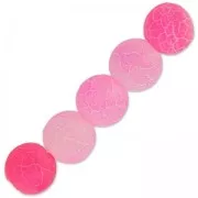 Beads Cracked Agate 6 mm Fuchsia x15