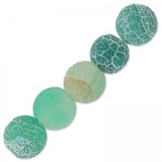 Beads Cracked Agate 6 mm Green Turquoise x15|raw }}