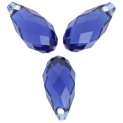 Swarovski 6010 drops 11x5.5 mm - Reinvented Dark Sapphire x4