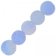 Beads Cracked Agate 6 mm Light Sapphire x15|raw }}