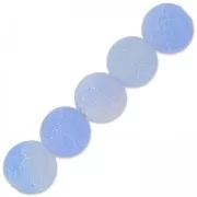 Beads Cracked Agate 6 mm Light Sapphire x15