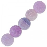 Beads Cracked Agate 6 mm Lilas x15|raw }}