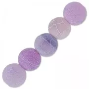 Beads Cracked Agate 6 mm Lilas x15