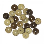 wooden beads coco discus 15 mm brown x25|raw }}