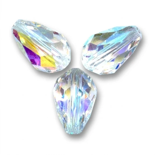 Pear Swarovski 5500 12x8 mm Crystal AB x2