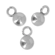 Ball charms 4 mm for extension chain - Stainless steel x10