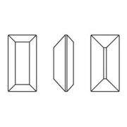 Cabochons baguettes Swarovski 4501 4x2 mm Crystal x8