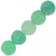 Beads Cracked Agate 8 mm Green Turquoise x10
