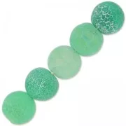 Beads Cracked Agate 8 mm Green Turquoise x10