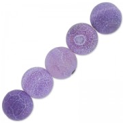 Beads Cracked Agate 8 mm Lilas x10