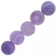 Beads Cracked Agate 8 mm Lilas x10