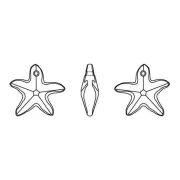Starfish Swarovski 6721 16 mm - Crystal AB x1
