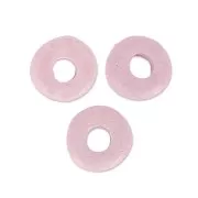 Heishi beads ceramic rondelles 7 mm Old pink mat x10