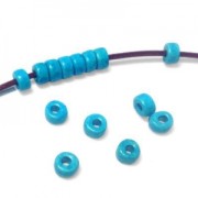 Heishi beads ceramic rondelles 7 mm Matt black x10