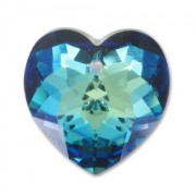 Heart Swarovski 6215 18 mm Crystal Bermuda Blue x1