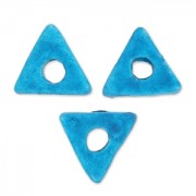 Ceramic triangles  7 mm Dark Turquoise mat x10|raw }}