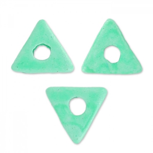 Ceramic triangles  7 mm Mint mat x10