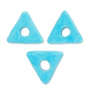 Ceramic triangles  7 mm Turquoise mat x10