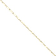 Chain with oval links 2.7mm fine Gold plated x 1m