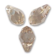 Swarovski 6007 7x4 mm Crystal Golden Shadow drops x8