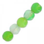 Beads Faceted round beads in coloured agate 4 mm Green x20|raw }}