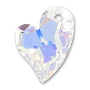 Heart Swarovski Asymetrical 6261 17 mm Crystal AB x1