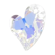 Heart Swarovski Asymetrical 6261 17 mm Crystal AB x1