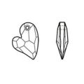 Heart Swarovski Asymetrical 6261 17 mm Crystal AB x1