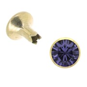Rivet Swarovski 53001 7 mm Tanzanite / Gold x1|raw }}