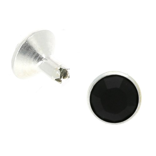 Rivet Swarovski 53005 8 mm Jet / Silver x1