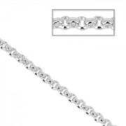 jaseron chain 1.9mm silver tone HQ x 1m