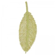 Leaf Guipure Lace 98x35 mm gold tone x1|raw }}
