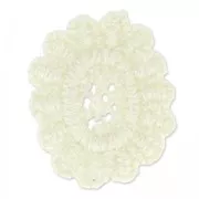 Oval Guipure lace 28x22 mm Ivory x10