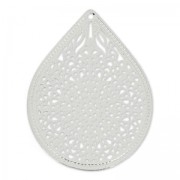 Light drop pendant 23 mm silver tone x4