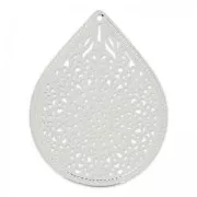 Light drop pendant 23 mm silver tone x4