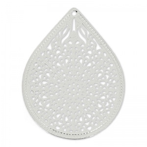 Light drop pendant 23 mm silver tone x4