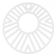 Light round pendant  38 mm silver tone x2|raw }}