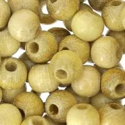 Wooden round beads 6mm Natural x125