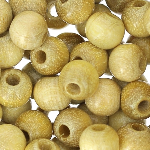 Wooden round beads 6mm Natural x125