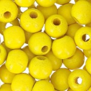 Wooden round beads 6mm yellow x125|raw }}