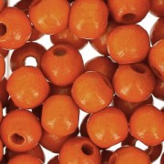 Wooden round beads 6mm Orange x125