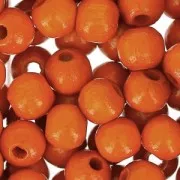 Wooden round beads 6mm Orange x125