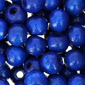 Wooden round beads 6mm navy blue x125