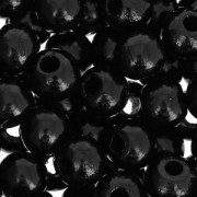 Wooden round beads 6mm black x125|raw }}